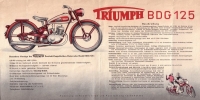 Triumph BDG 125 brochure 1950