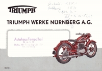 Triumph BDG 250 H brochure 1952