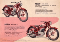 Triumph BDG 125 BDG 250 Prospekt 1953