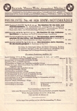 BMW Preisliste Nr.41 1929