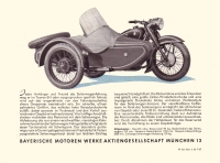 BMW mit Seitenwagen, Prospekt 1950