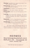 Hermes 350 ccm Motorrad Prospekt 1924/25