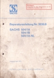 Sachs 504/1 all models repair manuel 4.1973