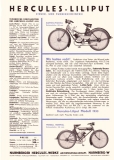 Hercules Motorfahrrad Liliput Prospekt 1933