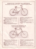 Hercules Fahrrad Programm 1930er Jahre