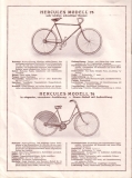 Hercules Fahrrad Programm 1930er Jahre