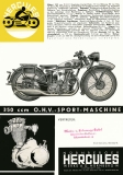 Preview: Hercules 200 + 350 ccm Prospekt ca. 1934