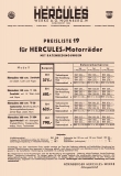 Hercules Preisliste 18.2.1938 Nr.19