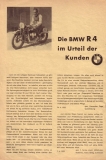 BMW R 4 im Urteil der Kunden Prospekt 1932