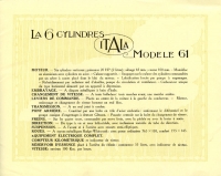 Itala Modell 61 Prospekt 1920er Jahre