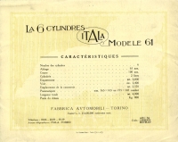 Itala Model 61 brochure 1920s