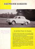 Renault Dauphine Gordini brochure 1960s