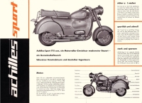 Preview: Achilles 150 cm Sport-Motorroller Prospekt ca. 1954