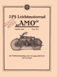 Amo Leichtmotorrad B 1 2,5 PS Prospekt 1923