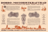 Dobro Motorist Kraftrad Prospekt 1920er Jahre