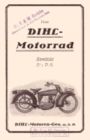 Dihl motorcycle 2,5 PS brochure ca. 1923