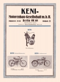 Keni Einbau-Motor und Leichtmotorrad Prospekt 1920er Jahre