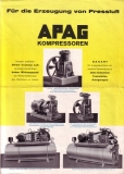 APAG Kompressoren Prospekt 1930er Jahre