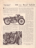 Royal Enfield Bullet 346cc. Test 1950