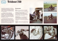 Preview: Triumph Trident 750 Prospekt ca. 1975