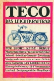Teco Leichtkraftrad 2 PS Prospekt 1920er Jahre