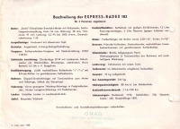 Express Radex 102 Prospekt 1957