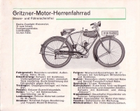 Gritzner Fahrrad und Motor-Fahrrad Prospekt ca. 1933