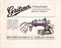 Gritzner Fahrrad und Motor-Fahrrad Prospekt ca. 1933