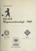 Ausschreibung Berliner Wagenmeisterschaft 1969