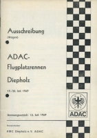 Ausschreibung Flugplatzrennen Diepholz 19./20.7.1969