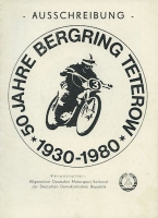 Auschreibung Teterower Bergringrennen 24./25.5.1980