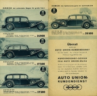 Auto-Union Pkw Programm 1936