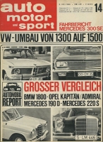 Auto, Motor & Sport 1966 Heft 14