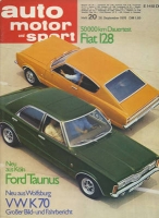 Auto, Motor & Sport 1970 Heft 20