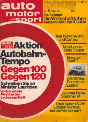 Auto, Motor & Sport 1974 Heft 5
