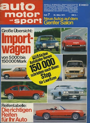 Auto, Motor & Sport 1974 Heft 7