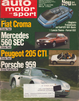 Auto, Motor & Sport 1986 Heft 9