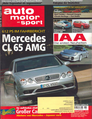 Auto, Motor & Sport 2003 Heft 18