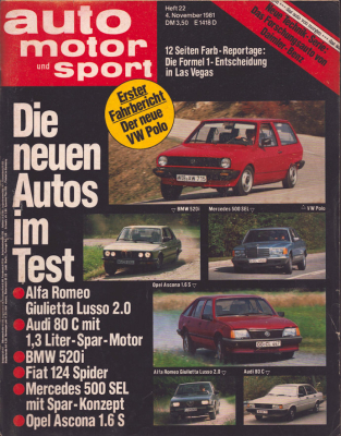 Auto, Motor & Sport 1981 Heft 22
