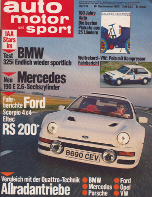 Auto, Motor & Sport 1985 Heft 18