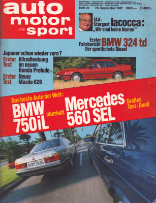Auto, Motor & Sport 1987 Heft 20