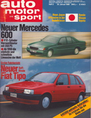 Auto, Motor & Sport 1988 Heft 3
