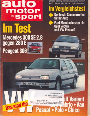 Auto, Motor & Sport 1993 Heft 7