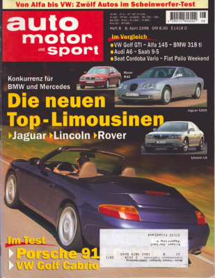 Auto, Motor & Sport 1998 Heft 8