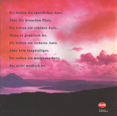 Audi 80 Avant B 4 Prospekt 9.1992