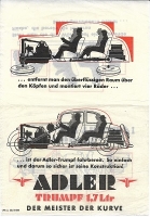Adler Trumpf 1,7 Ltr. Prospekt 1935