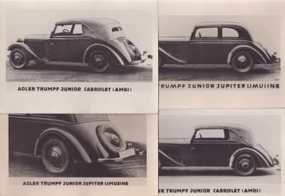 Adler Trumpf Junior Werksfotos 1930er Jahre