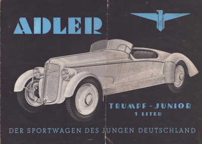 Adler Trumpf Junior Sport Prospekt 1935