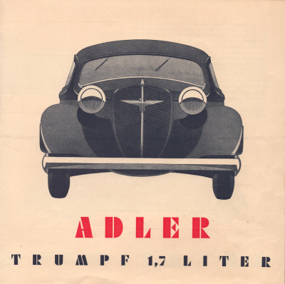 Adler Trumpf 1,7 Ltr. Prospekt 2.1936