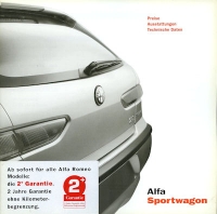 Alfa-Romeo Sportwagon pricelist 8.2001